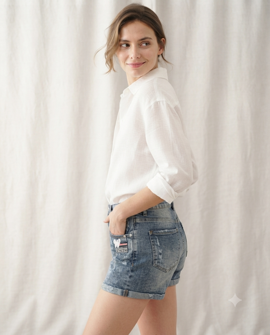 Denim shorts 28